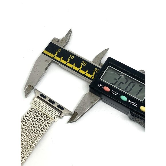 John Hardy Apple Watch Band Sterling Silver Smartwatch Strap Mesh Two Piece 32mm - Picture 5 of 12